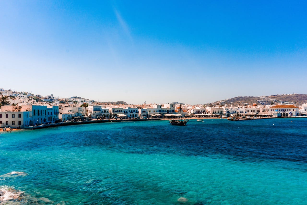 Milos volcanic coastline and colourful fishing villages